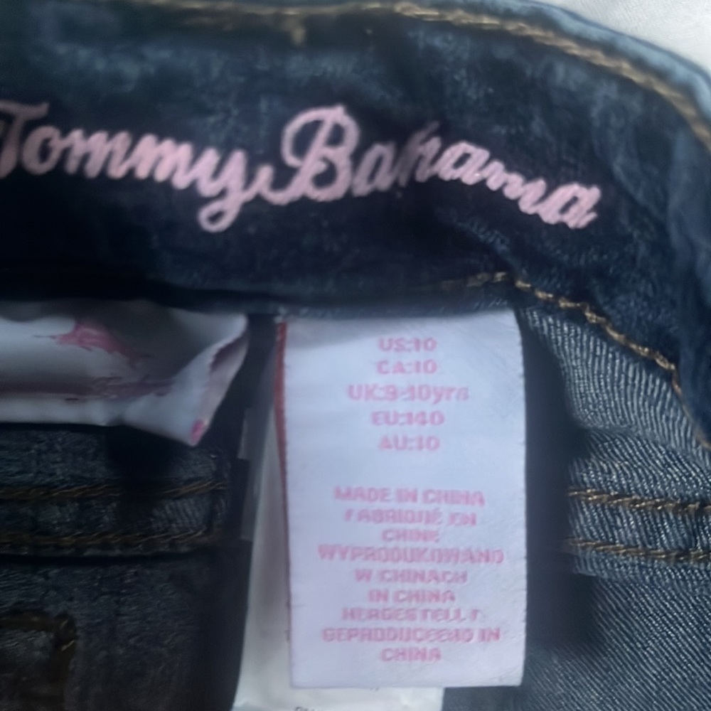 Tommy Bahama Girls Dark Blue Denim Jeans Size 10 - Picture 6 of 9